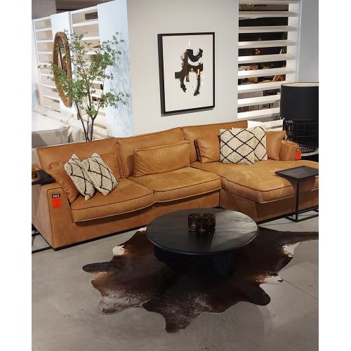 Hoekbank Elena in het Leder incl.  2x sierkussens leder Ca.110x326x175cm  €2799,-