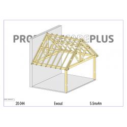 Houten skelet voor bijgebouw, carport, schuur of stal