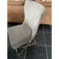 4 velvet stoelen