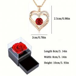 Ketting met Roos Gift Box (MOEDERDAGTIP)