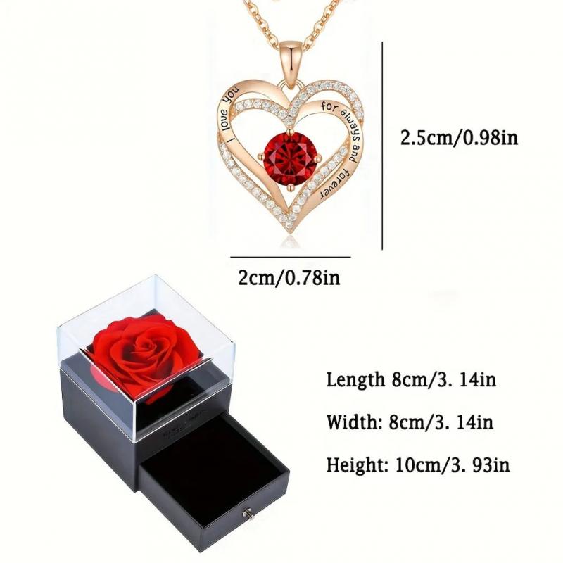 Ketting met Roos Gift Box (MOEDERDAGTIP)
