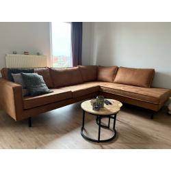 Cognac kleur ecoleder zetel te koop