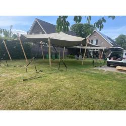 Stretchtent doek 10,5x7,5 meter, Beige