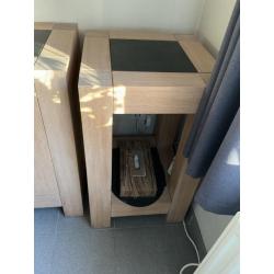 Volledige eetkamer met Leisteen , in vol eikenhout
