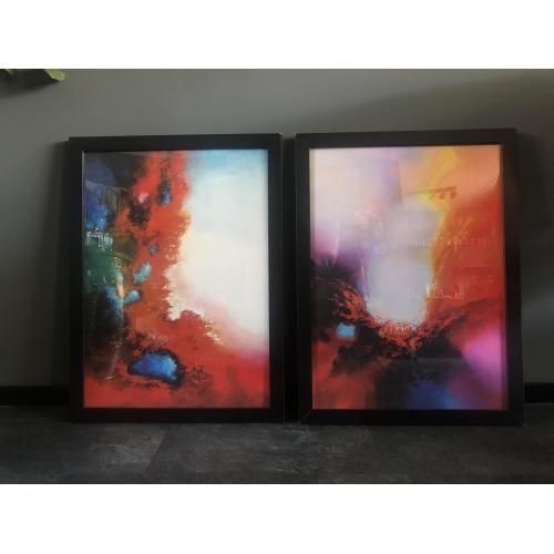 2- ingelijste abstracte kunst posters van Art Grande - Serdar Hizli
