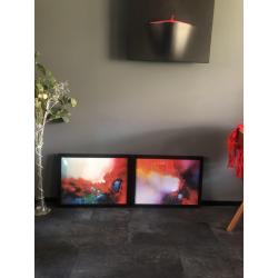 2- ingelijste abstracte kunst posters van Art Grande - Serdar Hizli