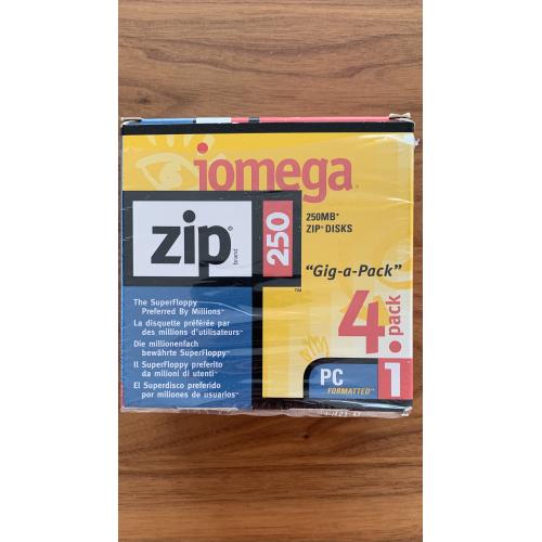 Iomega ZIP DISKS 4x250 MB