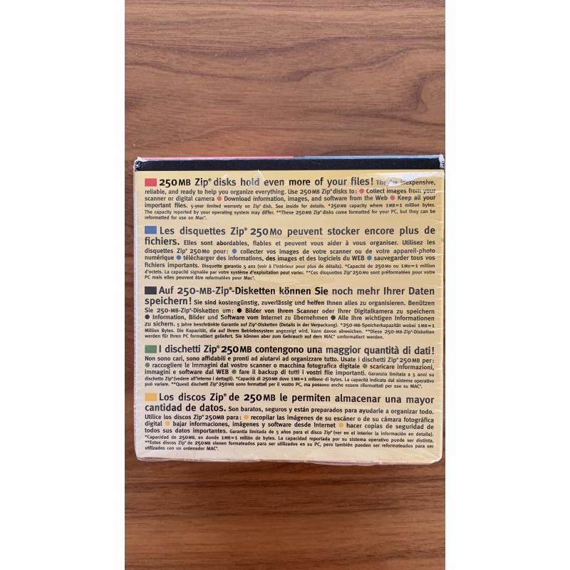 Iomega ZIP DISKS 4x250 MB