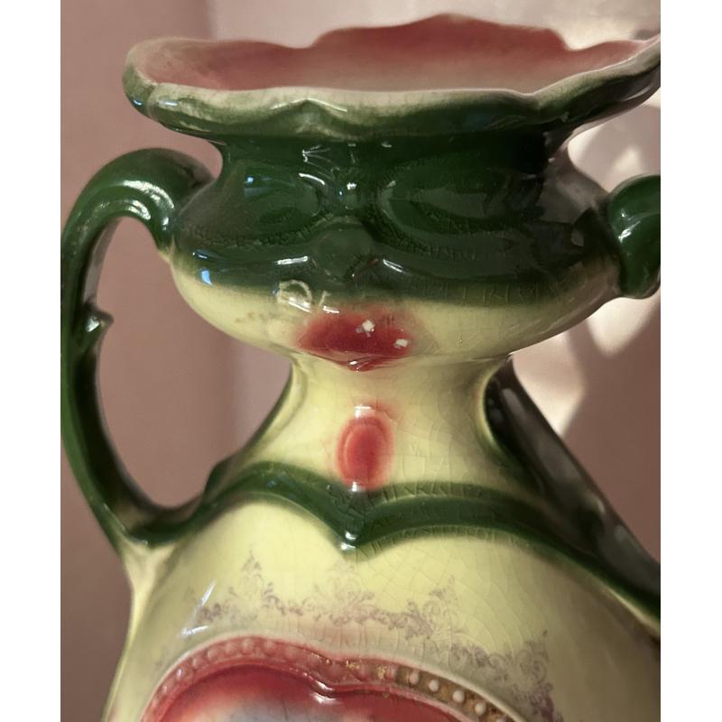 Vintage Royal Blenheim Art Nouveau portret vaas met 2 handvaten