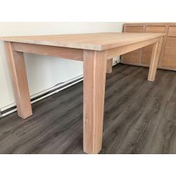 Massief eiken dressoir + tafel + tv-kast