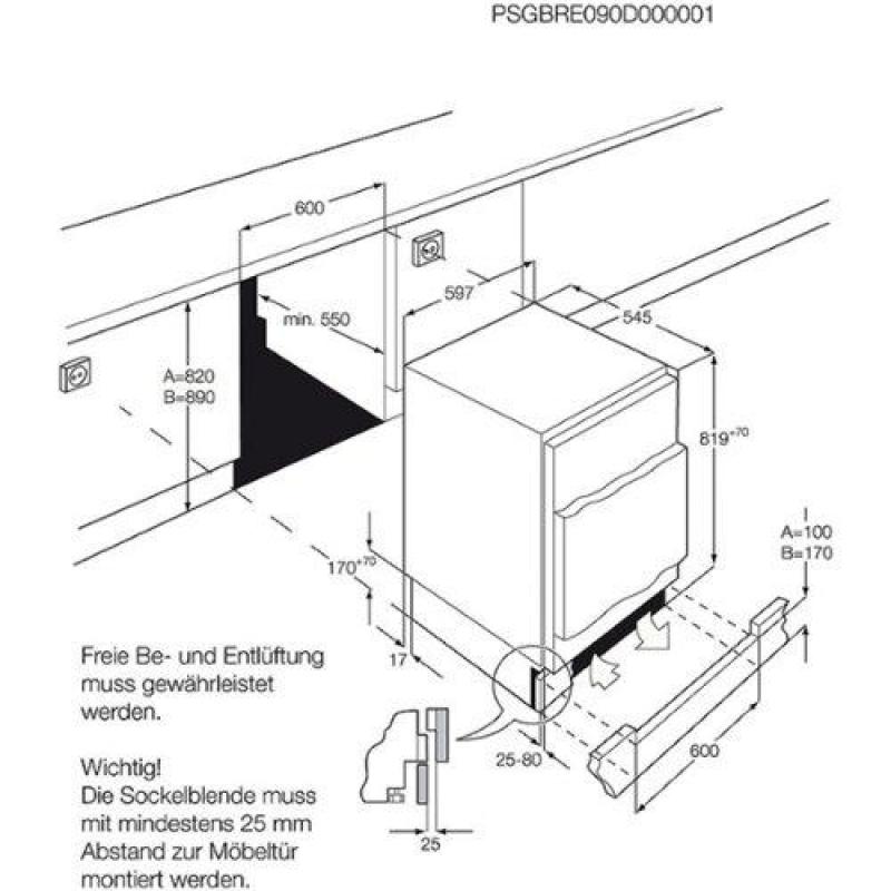 Inbouwkoelkast Zanussi ZQA 12430DA (Nieuw!)