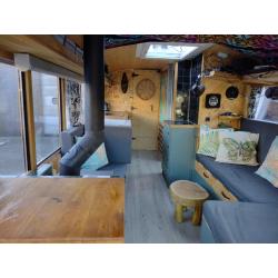 Amerikaanse schoolbus vrachtwagen camper