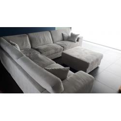 Moderne hoekzetel   poef suède
