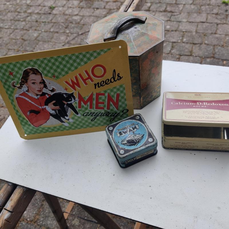 Vintage metalen blikken