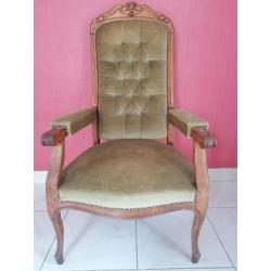 fluweel groene fauteuil 2x