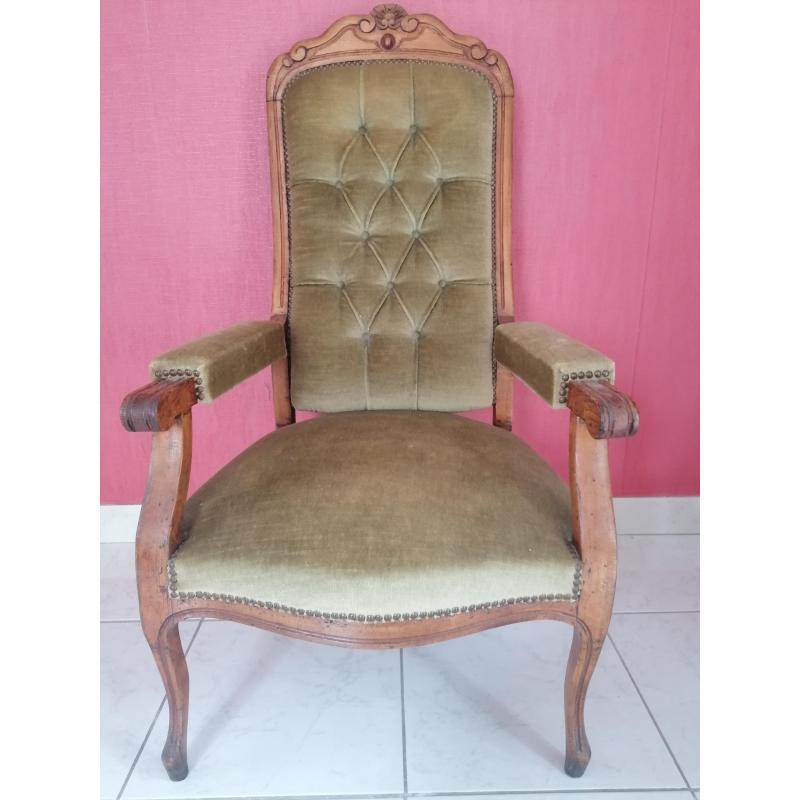 fluweel groene fauteuil 2x