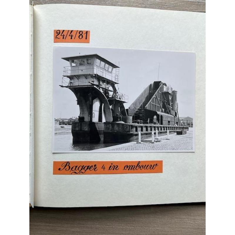 fotoboek Antwerpse haven, dokken , bagger, dredging 1920 - 1981