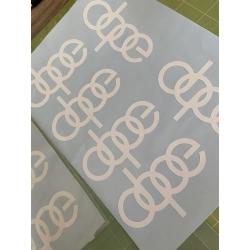 sticker set dope audi logo