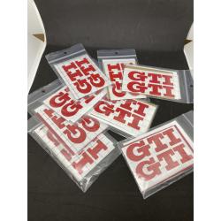 GTI red orgineel logo sticker set 8st