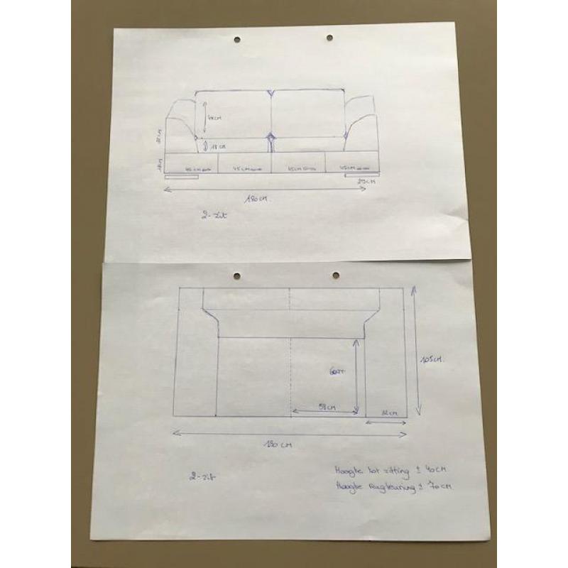 mooie lederen 2-zit & 3-zit