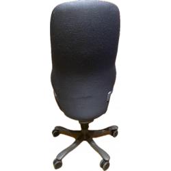 bureaustoel op wieltjes stof grijs