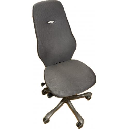 bureaustoel op wieltjes stof grijs