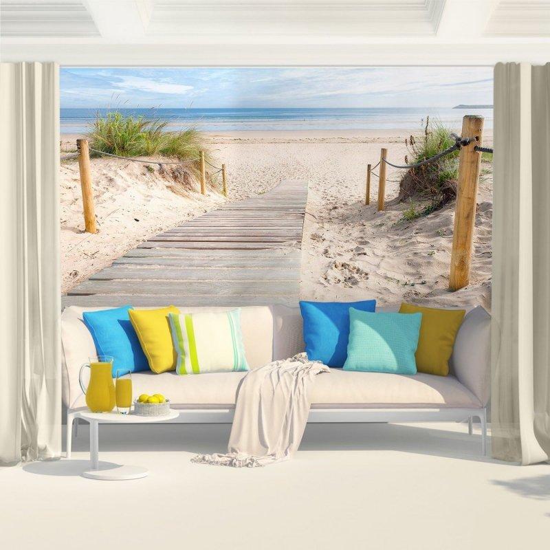 ❤️️️️️️️️ OPRUIMING FOTOBEHANG MUURPOSTER STRAND R 352X250