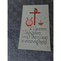 Oude bidprentjes en comunie prentjes van voor 1950.
