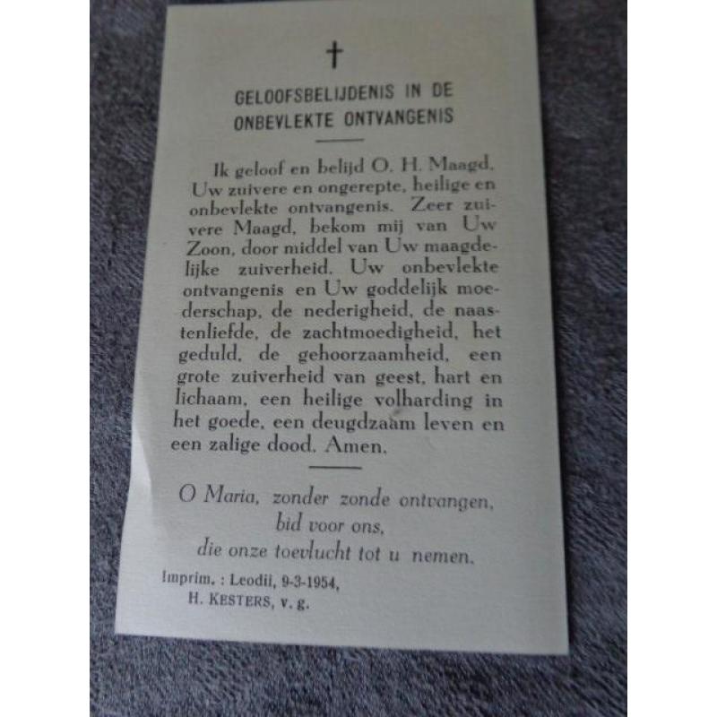 Oude bidprentjes en comunie prentjes van voor 1950