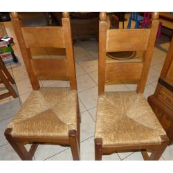 6 houten eetkamerstoelen