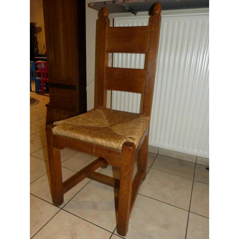 6 houten eetkamerstoelen