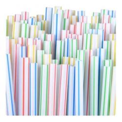 Plastic Buigrietjes - Plastic DrinkRietjes - Buigriet - Cocktailrietjes -200mm -5 mm - 100 stuks