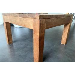 Salontafel teak afmetingen 70cmx70cm hoogte 45cm