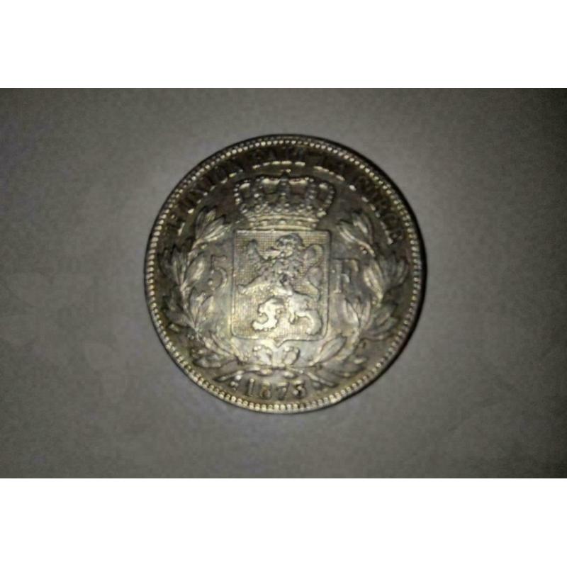 5 belgische frank uit 1873