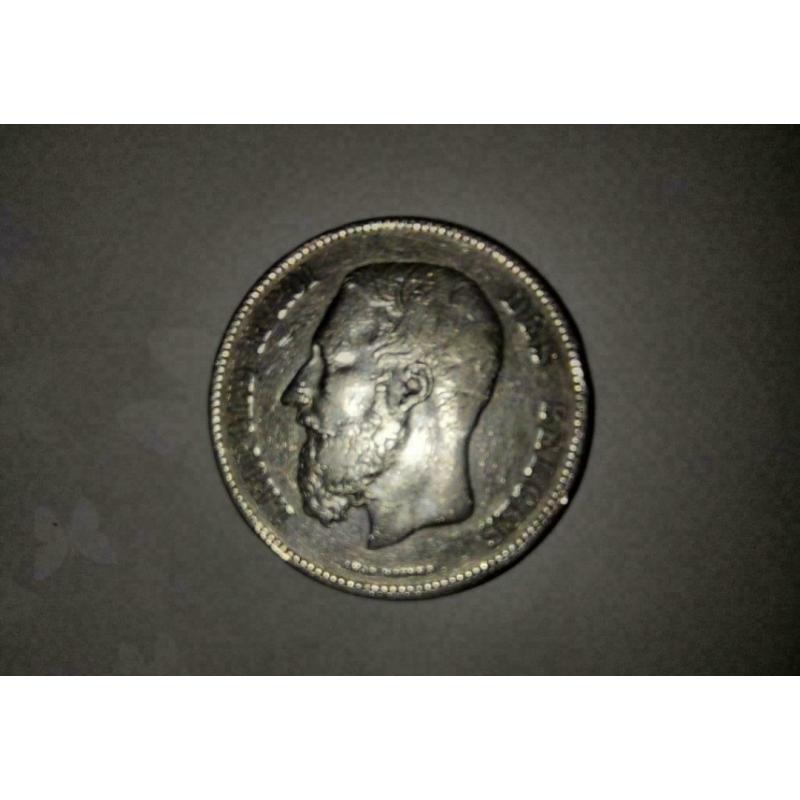5 belgische frank uit 1873