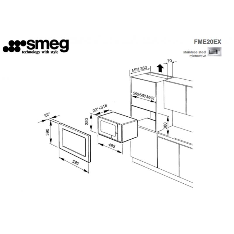 Smeg inbouw micro met grill