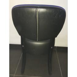 4 leren stoelen