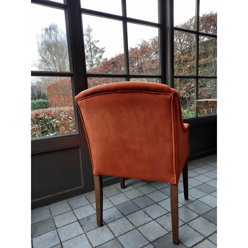 6 fluwelen eetkamerstoelen