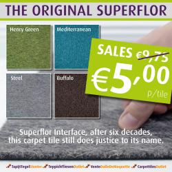 1885m2 Superflor tapijttegels Heuga traditionele Superflor
