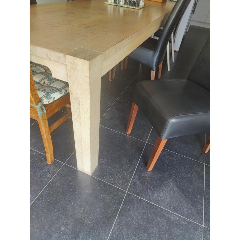 Eiken eettafel 3m op 90 cm - gratis