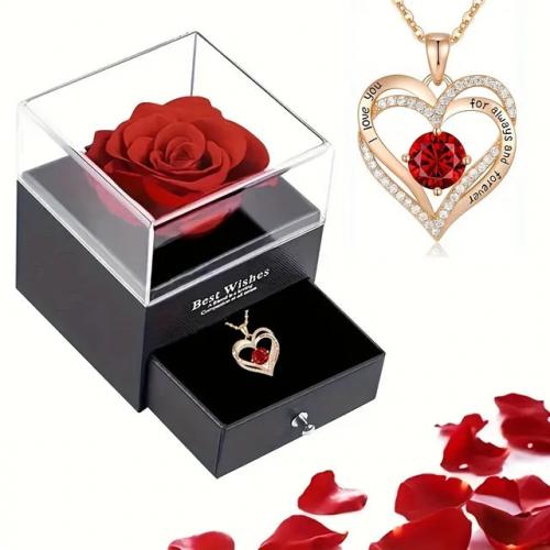 Ketting met Roos Gift Box (MOEDERDAGTIP)