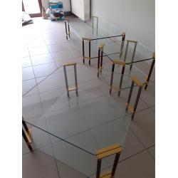 3 glazen salontafels