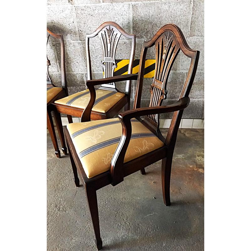 6 antieke Hepplewhite style eetkamerstoelen   in zeer goede staat