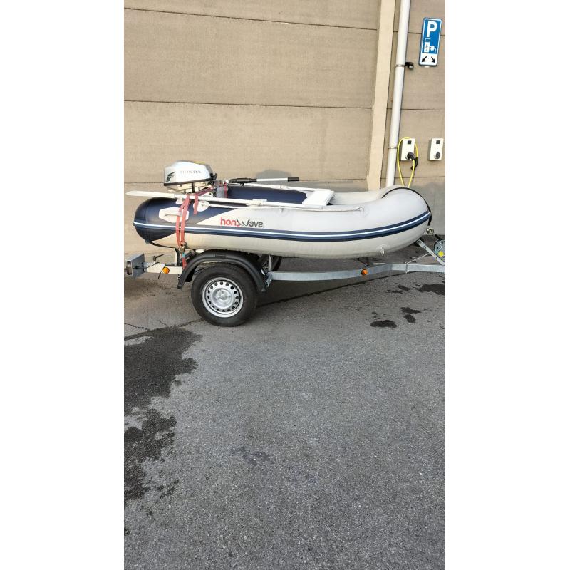 Honda Honwave met trailer
