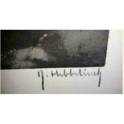 Kleurenlitho Roger Hebbelinck(1912-1987)