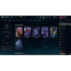 League of legends account plat4 26k BE 91 skins