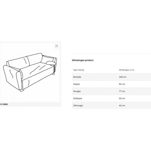 2 x 3-zitsbank met voetbank