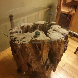 prachtige boomstam onderstel * hout onderstel *