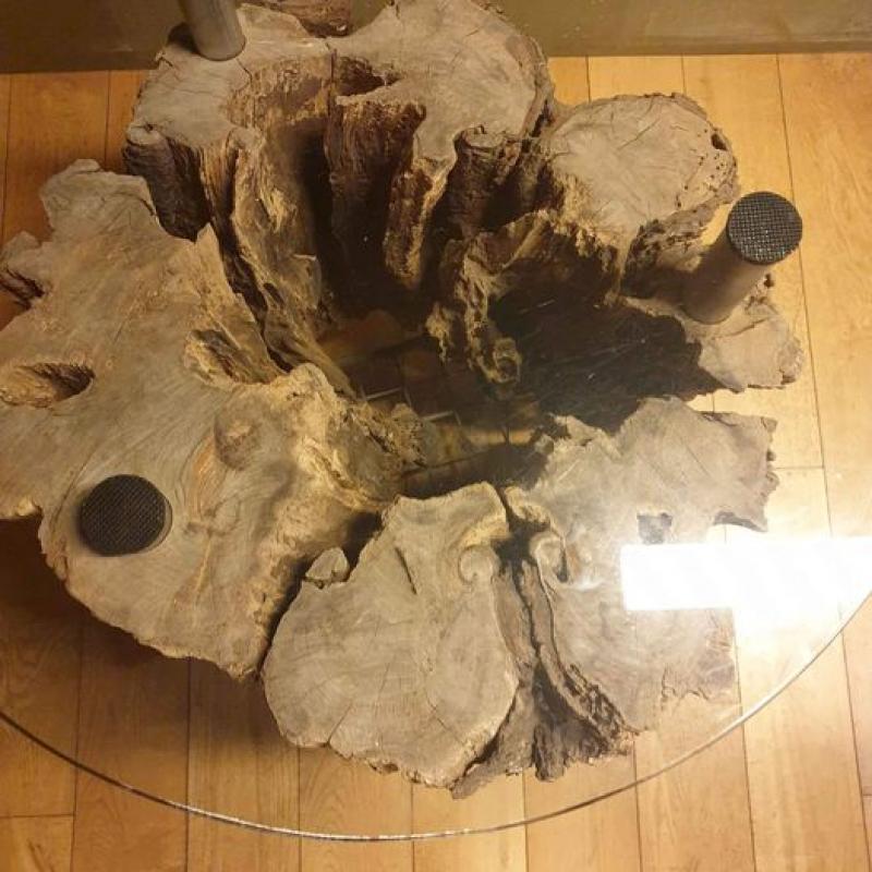 prachtige boomstam onderstel * hout onderstel *