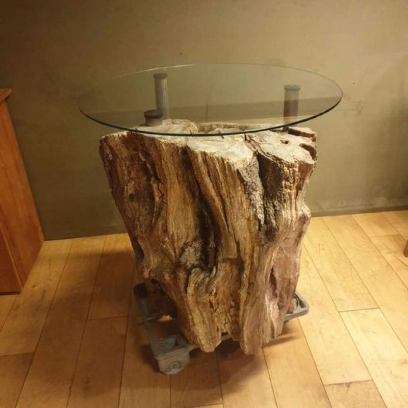 prachtige boomstam onderstel * hout onderstel *